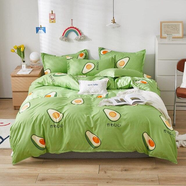 Kawaii Japanese Avocado Paradise Bedding Set