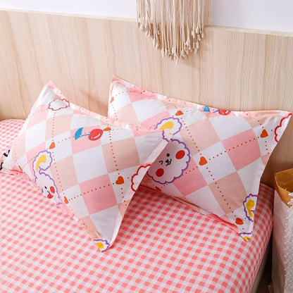 Kawaii Japanese Cherry Bunny Bedding Set