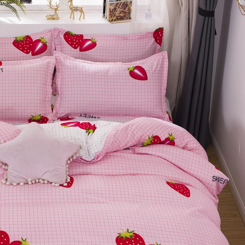 Kawaii Sweet Strawberry Bedding Set