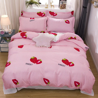 Kawaii Sweet Strawberry Bedding Set