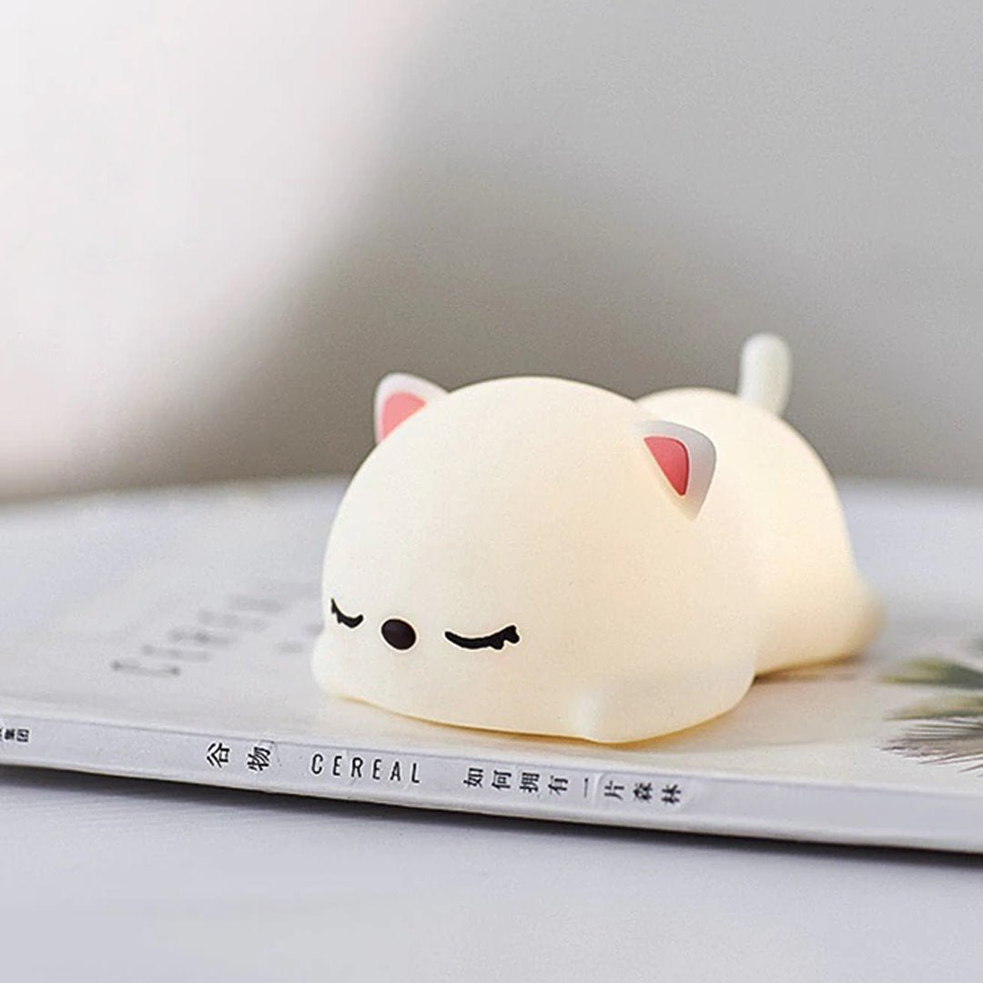 Laying Cat & Bunny LED Night Light