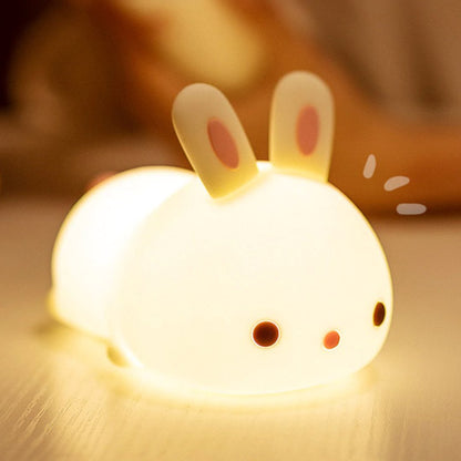 Laying Cat & Bunny LED Night Light