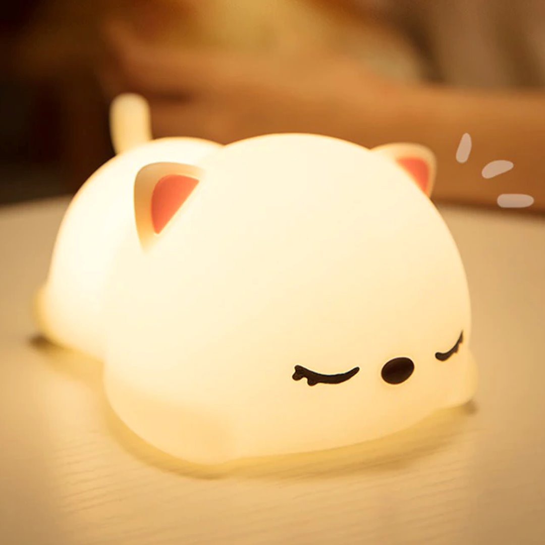 Laying Cat & Bunny LED Night Light