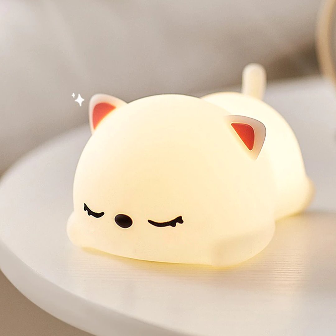 Laying Cat & Bunny LED Night Light