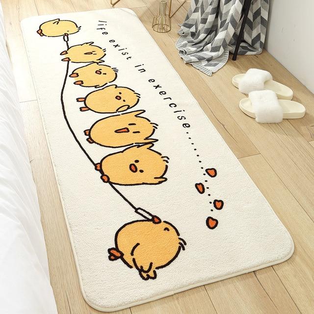 Long Fluffy Kawaii Bedroom Rugs