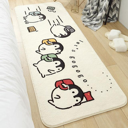 Long Fluffy Kawaii Bedroom Rugs