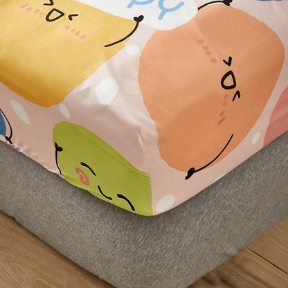 Millions of Happy Emojis Fitted Bedsheet