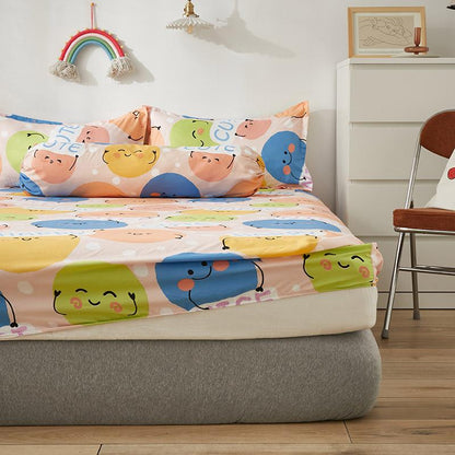 Millions of Happy Emojis Fitted Bedsheet