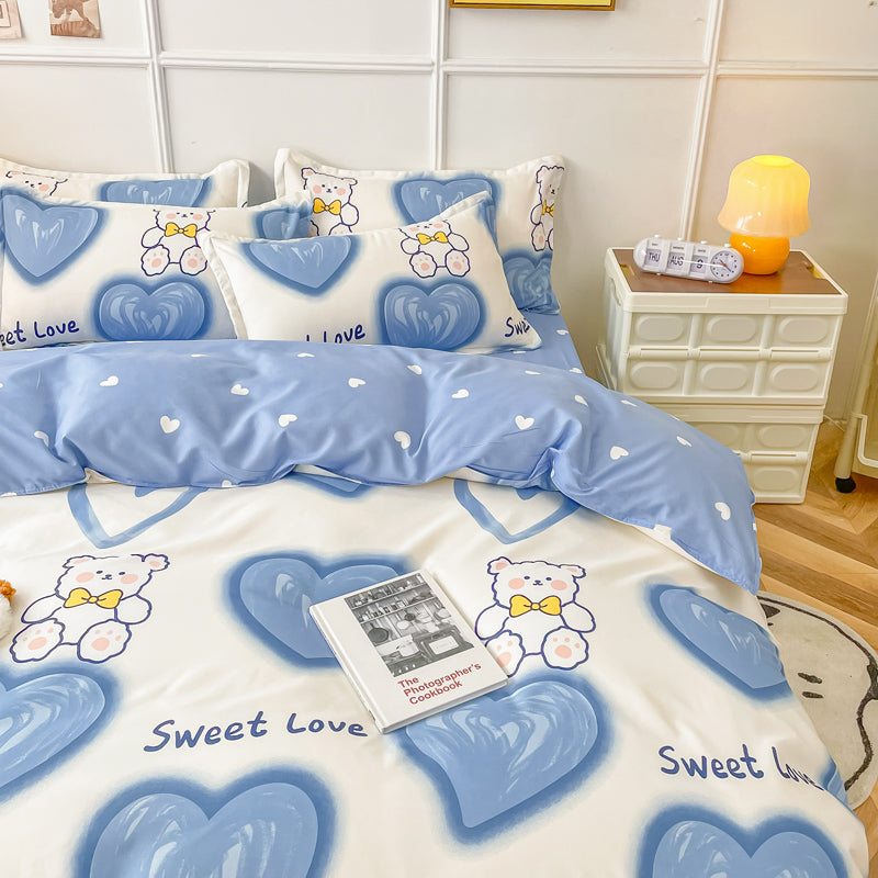 Orange Tiger & Blue Bear Bedding Set