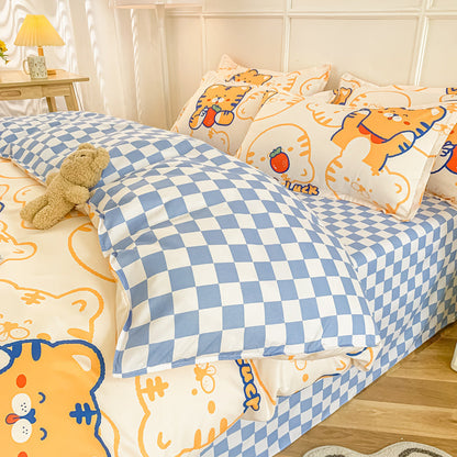 Orange Tiger & Blue Bear Bedding Set