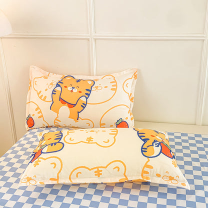 Orange Tiger & Blue Bear Bedding Set