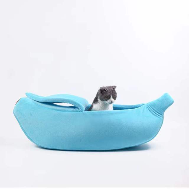 Pastel Banana Cat Dog Pet Bed House