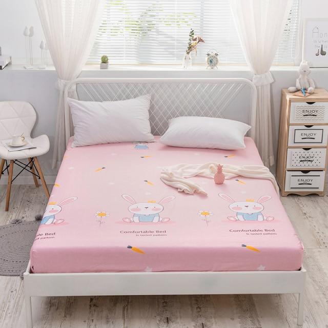 Pink Princess Bunny Fitted Bedsheet