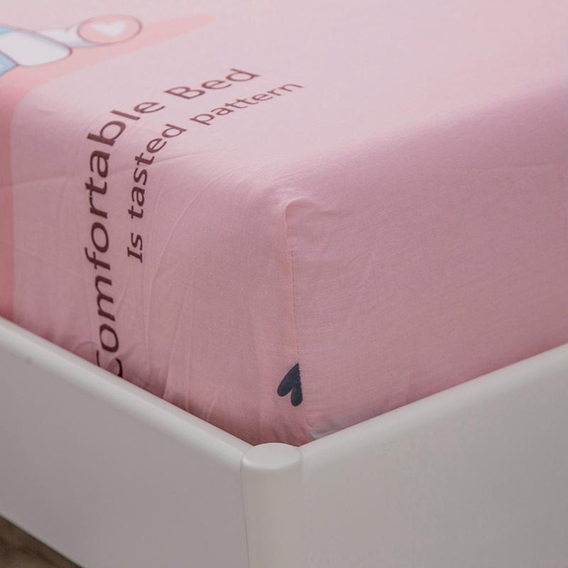 Pink Princess Bunny Fitted Bedsheet