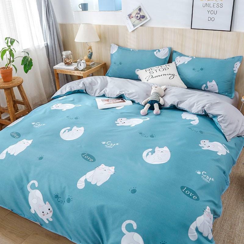 Purretty Cute Cat Blue Bedding Sets