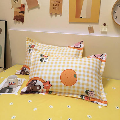 Rabbit and Teddy Bear Print Bedding Set