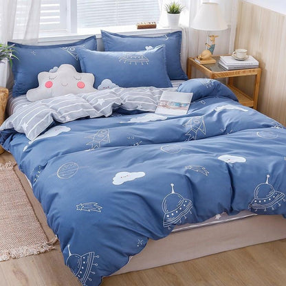 Spaceship Adventures to the Moon Bedding Set