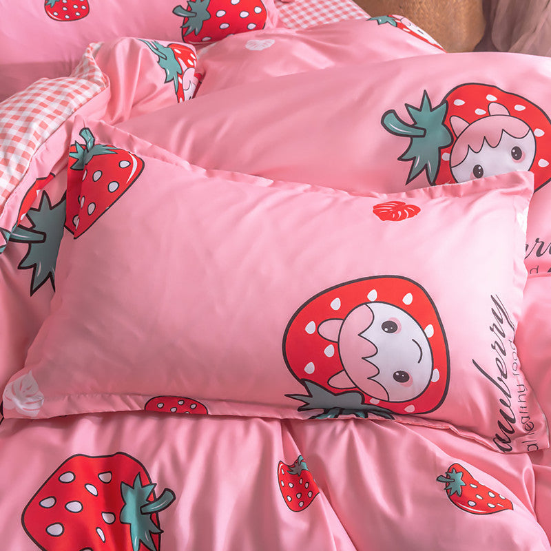 Strawberry Girl Pink Bedding Set