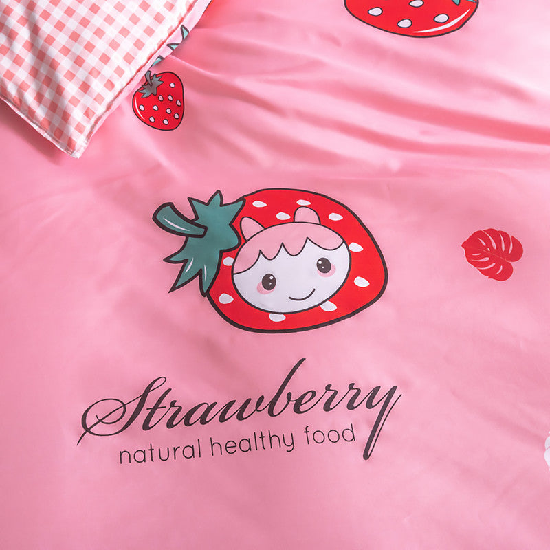 Strawberry Girl Pink Bedding Set