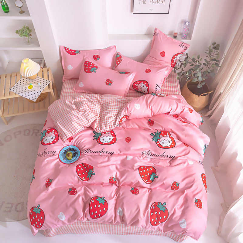 Strawberry Girl Pink Bedding Set