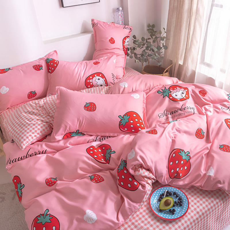 Strawberry Girl Pink Bedding Set