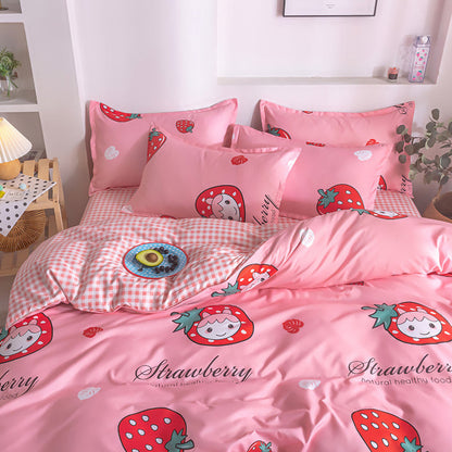 Strawberry Girl Pink Bedding Set