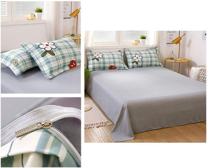 Strawberry Mint Checkered Bedding Set