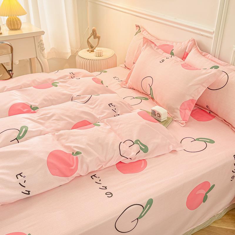 Sweet Japanese Shimizu White Peach Bedding Set