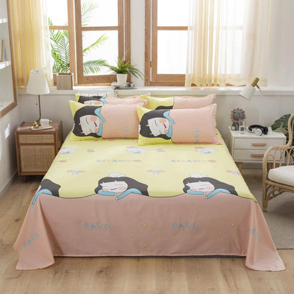 Sweet Strawberry and Cute Peach Print Bedding Set