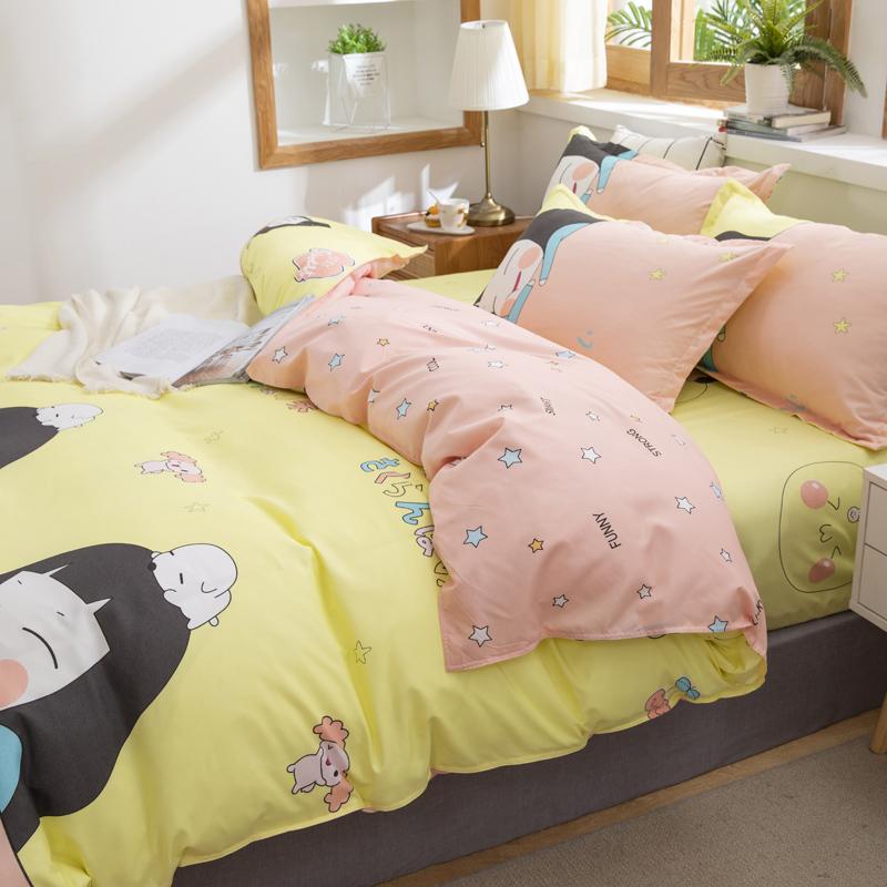 Sweet Strawberry and Cute Peach Print Bedding Set