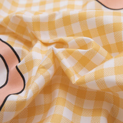 Sweet Strawberry and Cute Peach Print Bedding Set