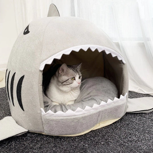 Warm Cosy Shark Pet Bed House