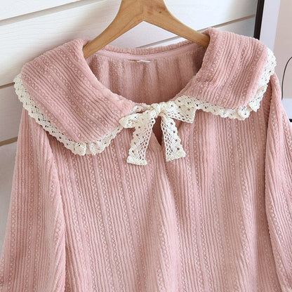 Peter Pan Collar Korean Style Home Wear Pajamas