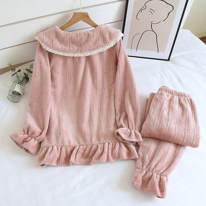 Peter Pan Collar Korean Style Home Wear Pajamas