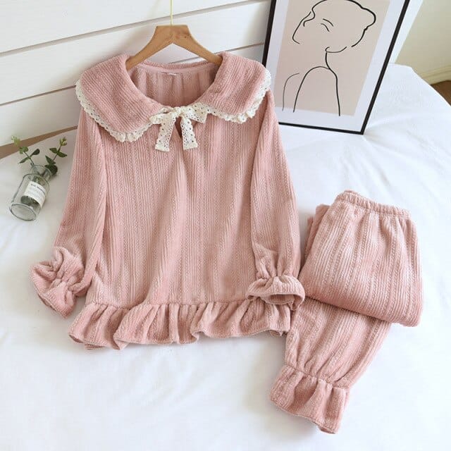 Peter Pan Collar Korean Style Home Wear Pajamas