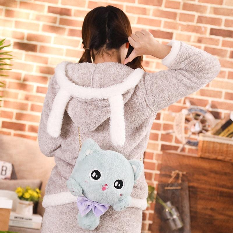 Kawaii Cat Plushie Backpack - Kawaii Bag - Kawaii Backpack - Kawaii Mini Backpack