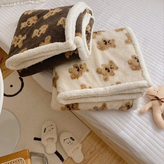 Teddy Bear Print Blanket