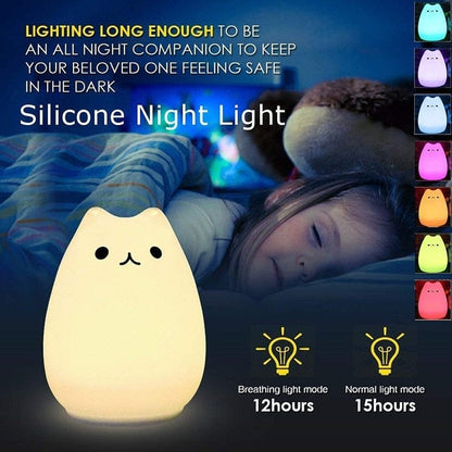 Touch LED Kawaii Cat Night Light Desk Lamp