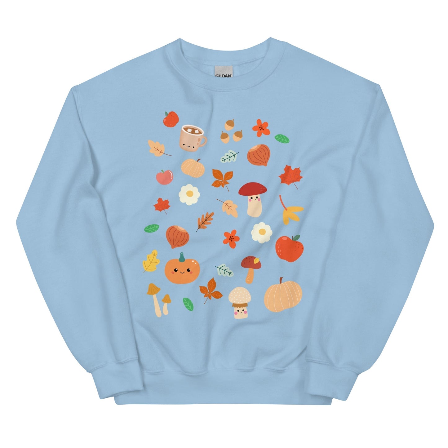 Cozy Fall Kawaii Print Sweater