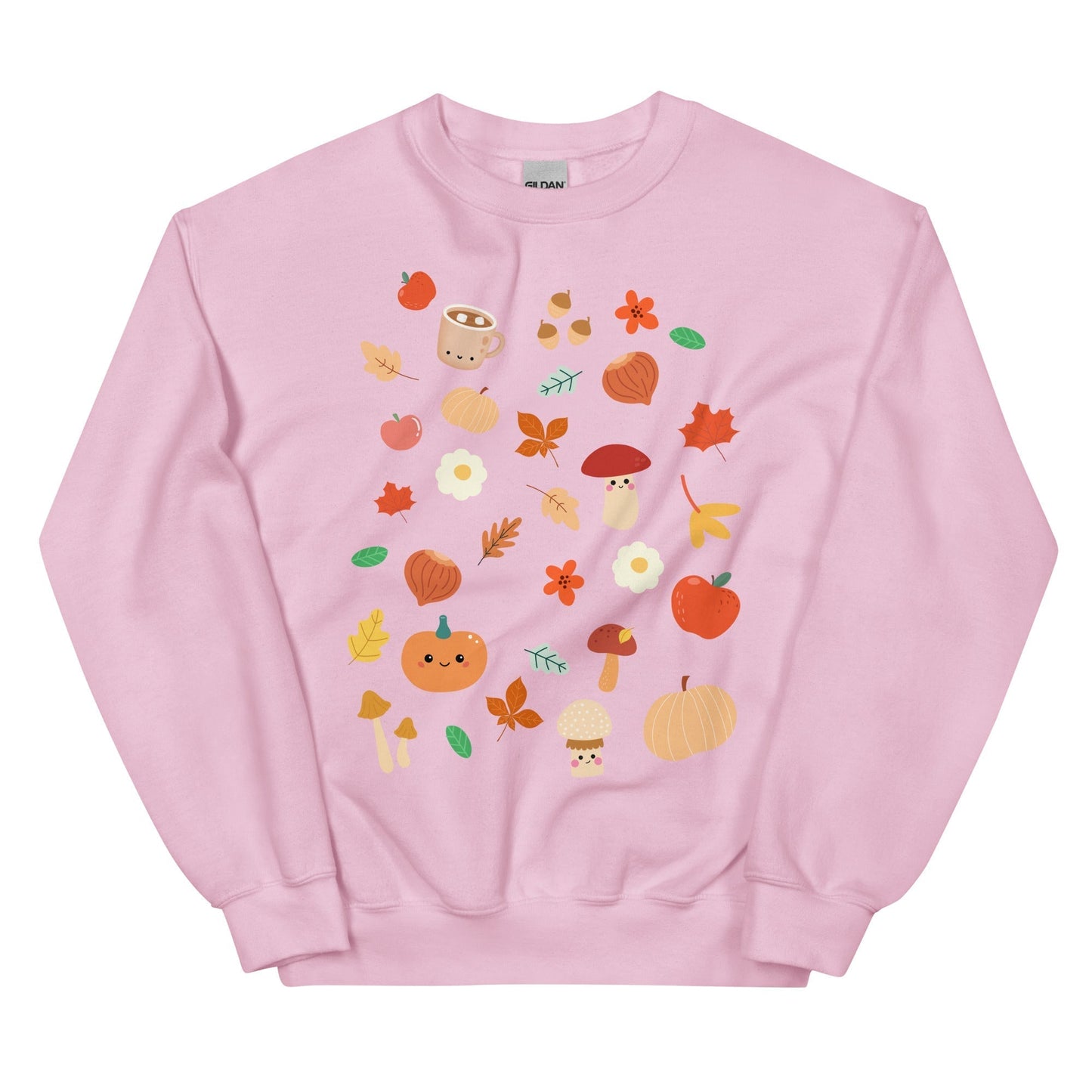 Cozy Fall Kawaii Print Sweater