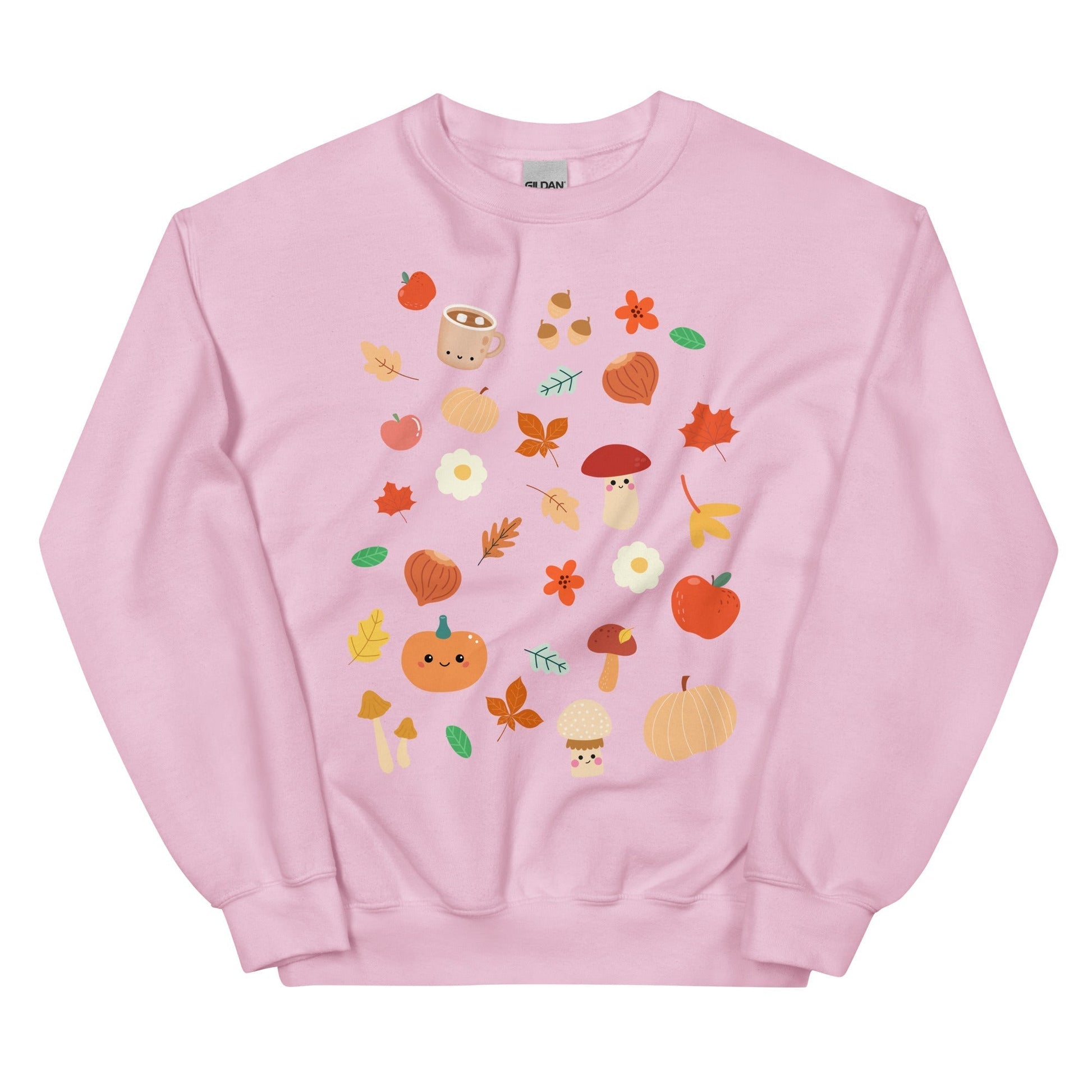 Cozy Fall Kawaii Print Sweater