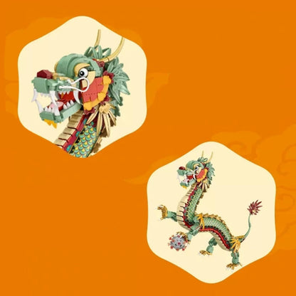 Chinese Dragon Statue Nano Building Sets | NEW