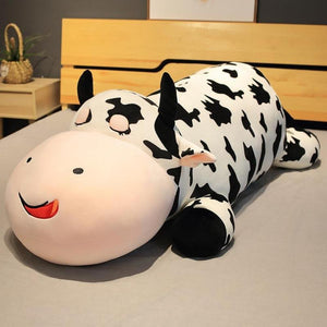 Lovable Cute Cow Calf Pillow Plushie - A Snuggly Animal Companion (Choose from 3 Sizes)