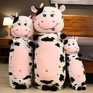 Lovable Cute Cow Calf Pillow Plushie - A Snuggly Animal Companion (Choose from 3 Sizes)