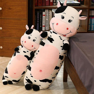 Lovable Cute Cow Calf Pillow Plushie - A Snuggly Animal Companion (Choose from 3 Sizes)