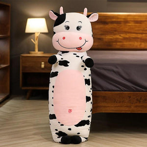 Lovable Cute Cow Calf Pillow Plushie - A Snuggly Animal Companion (Choose from 3 Sizes)