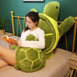 Huggable Sea Turtle Stuffed Animal Pillow Plushie - Available in 3 Sizes