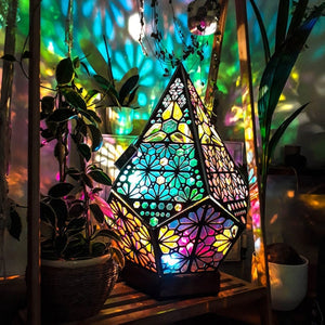 Bohemian-Inspired Color-Changing Projection Lamp