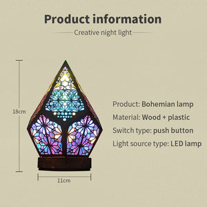 Bohemian-Inspired Color-Changing Projection Lamp