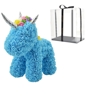 Giant Standing Unicorn Rose Bear - 5 Colors